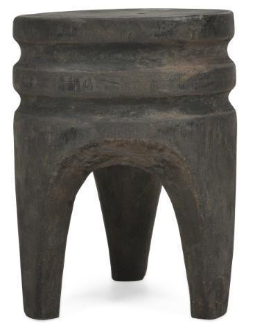 Ribbed Wooden Stool-abc