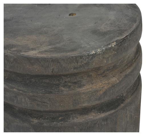 Ribbed Wooden Stool-abc