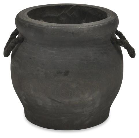 Rope Handle Wood Planter - Med-abc