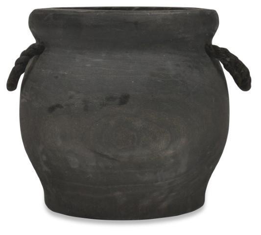 Rope Handle Wood Planter - Med-abc