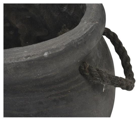 Rope Handle Wood Planter - Med-abc
