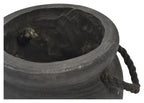Rope Handle Wood Planter - Med-abc