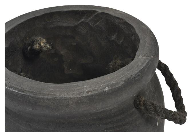 Rope Handle Wood Planter - Med-abc